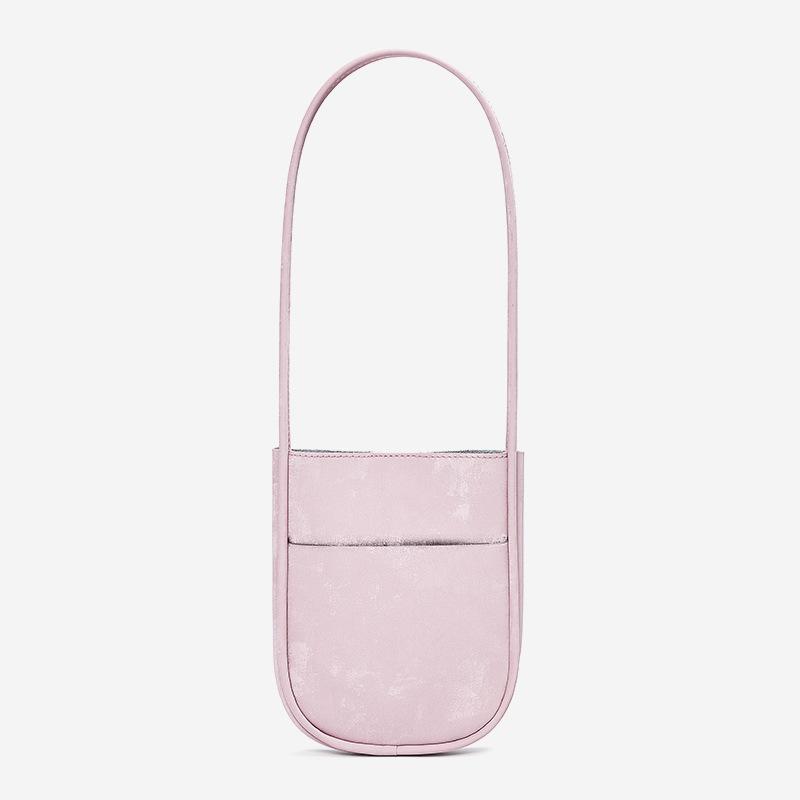 Chinese Silk Cowhide Mini Handbag Retro Small Shoulder Bag High-end Vertical Armpit Bag