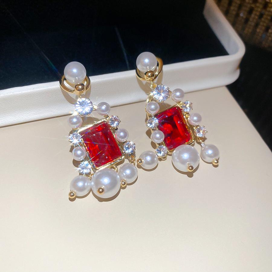 Серебряная Игла Алмазная Полая Круглая Подвеска Жемчужные Гвоздики Серьги Ретро Судебный Темперамент Серьги Серьги