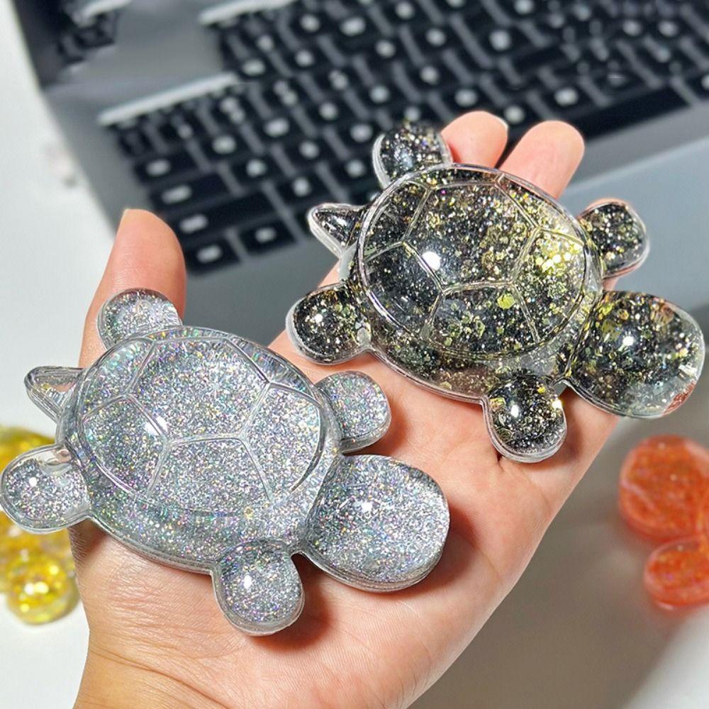 Flash Flowing Sand Candy Color Turtle Dolls Cute Turtle Small Ornament Cartoon Turtle Toy  Car Keys