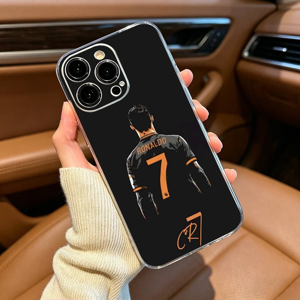 C-R-7 R-Ronaldo Phone Case For iPhone17,16,15,14,13,12,11 ,Pro Max,16/15/14 Plus Transparent Cover