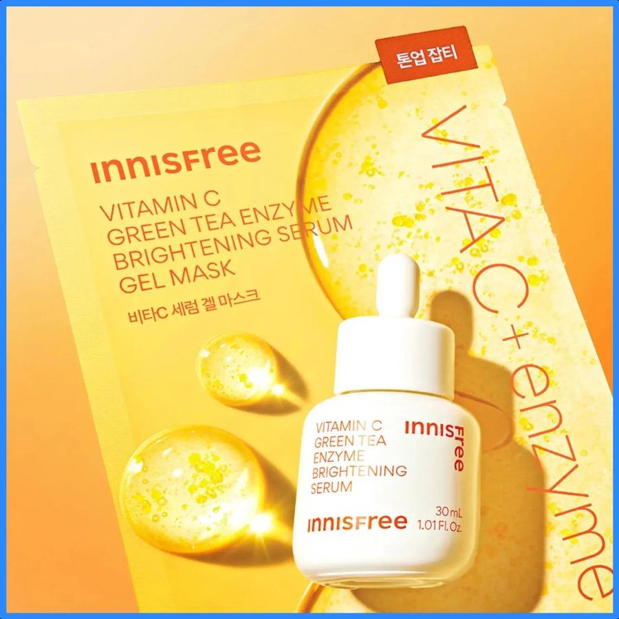 

INNISFREE Vita C Green Tea Enzyme Brightening Serum Gel Mask Sheet 10ea Mask Sheet 10ea