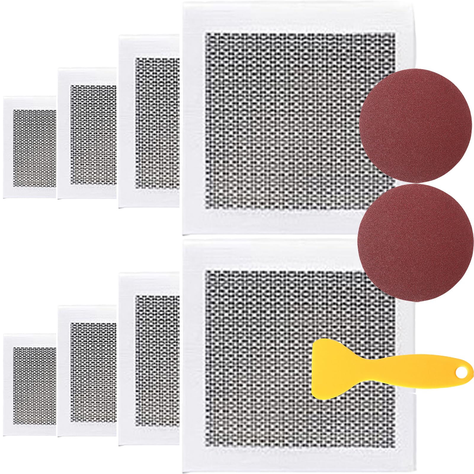 

SEISSO Набор ремонтных пластин для заделки отверстий в гипсокартоне, ремонта стен, алюминий, алюминий, алюминий, алюминий, включает шпатлевку (продается отдельно), 8, набор, набор, 1010см