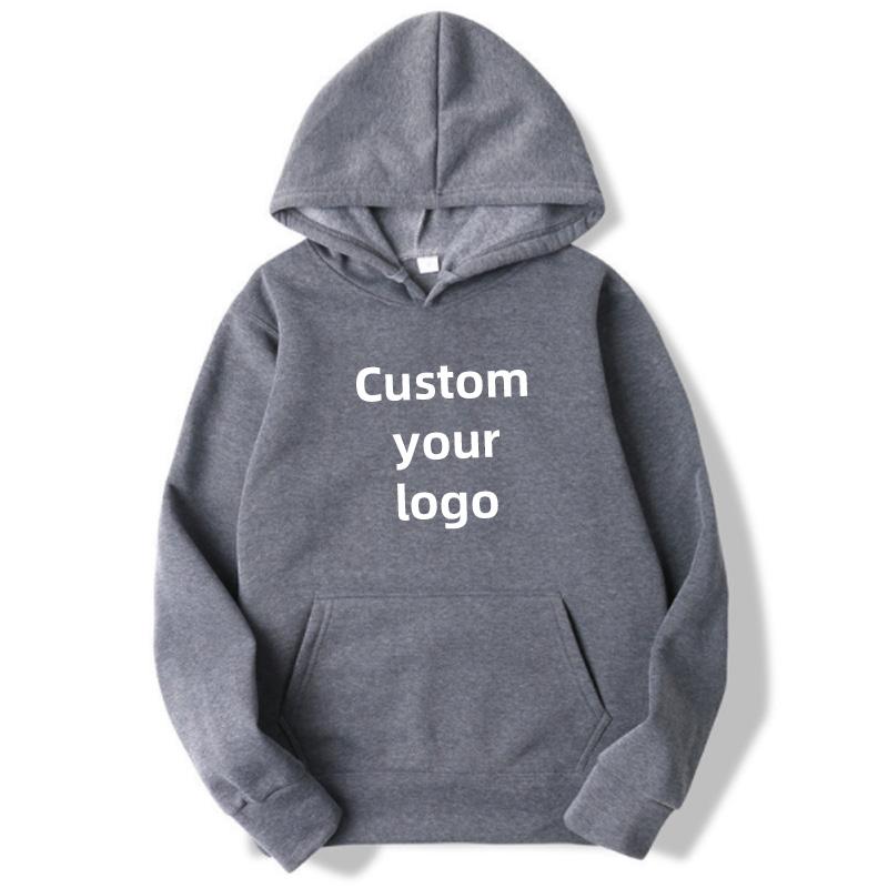 Men and Women DIY10 Printed Hooded Sweatshirt Loose Pullover Spring Autumn Winter Cotton Customize your logo Hoodie (S-4XL)