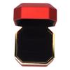 Ring Display Box Flocking Inner Elegant Jewelry Protective Storage Gift Box with Light for Engagement WeddingRed