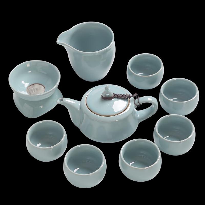 Da Run Yao Golden Brick Minimalist Ceramic Tea Set