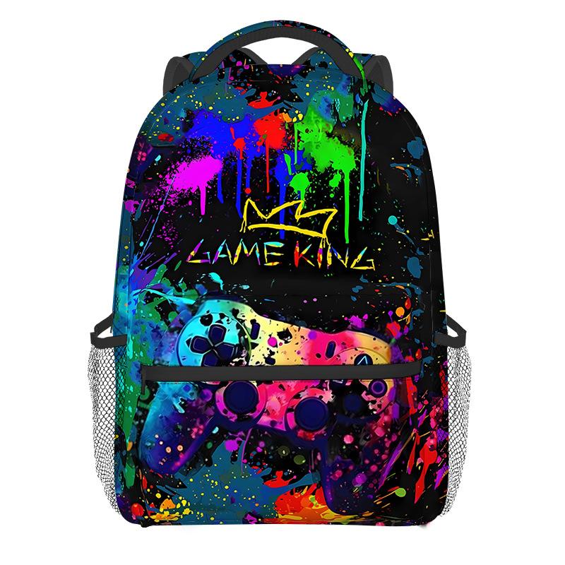 Motif de Chat Unique Intemporel Cool Adorable Motif 3D 3 pièces/Ensemble Cartables Pupille Sac à Dos Ordinateur Portable Sac en bandoulière Sac à Lunch Boîte à Crayons