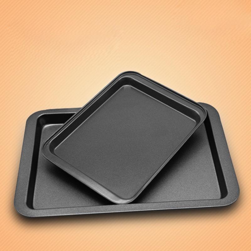 Rectangle Baking Sheet Homemade Cooking Bakeware Non-Stick Coating Cake Pizza Bread Making Plate Pan