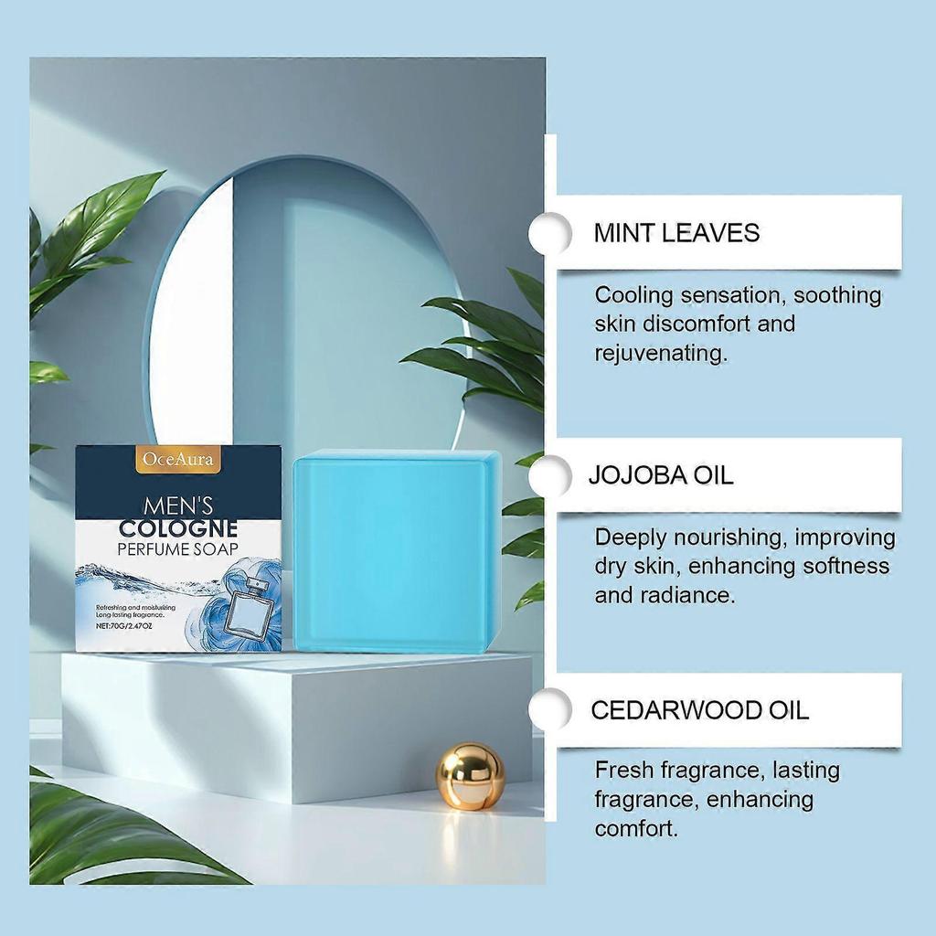 Oceaura Men's Bath Soap Gentle Cleansing For The Body, Refreshing And Non-Greasy Comfort Care Soap