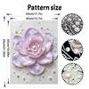 Handmade Framed Pearl Bead Painting Kit Elegant Pastel Camellia Flower 3D Shiny Canvas Art Ready to Display Home Decor Birthday Gift Idea