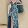 2025 European & American 3D Floral Evening Dress - Long, Elegant, Slimming Gown