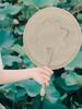 Six-Door Gate City-Style Hand-Woven Straw and Bamboo Fans, Handmade Old-Fashioned Mosquito-Repelling Traditional Round Fans with a National Style