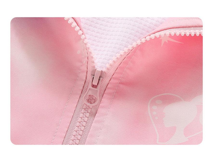 2025 Korean Style Gradient Windbreaker Jacket for Girls, Medium Size - Casual Outerwear In Stock