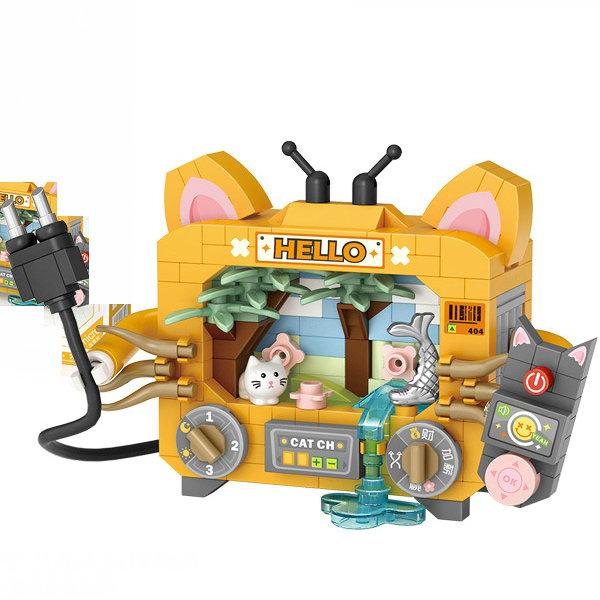 House Building Blocks Household Appliance Dessert Store Street View Snack Children's Toys Boys Girls Gifts Compatible With