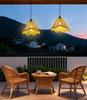 Solar Chandelier Outdoor Waterproof, Remote-Controlled Hanging Light for Porch, Patio, Garden (2 Lights)