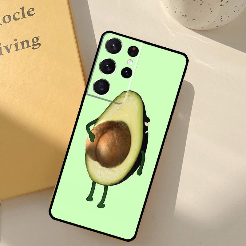 Funny Avocado Quotes Phone Case For Samsung Galaxy S23 S20 S21 S22 S24 S25 Ultra S9 S10 Plus S25 FE Cover Shell