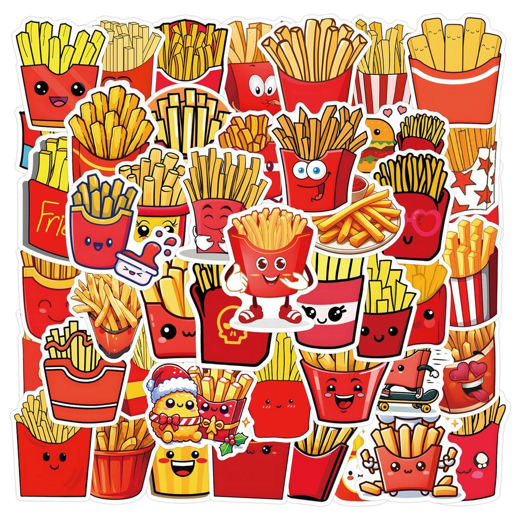55 French Fries French Fries Graffiti Stickers Decorative Scooter Laptop DIY Stickers