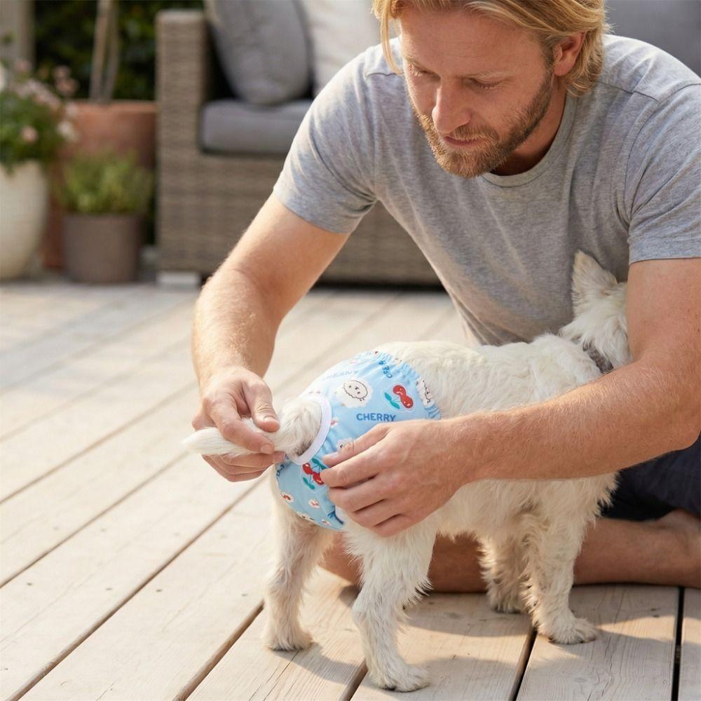 Breathable Pet Physiological Pants Adjustable Dog Sanitary Pants Washable Dog Diapers  Daily Wear