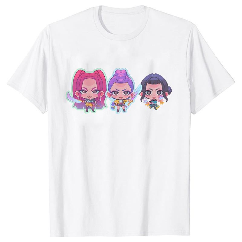 Kpop Huntrx Men's And Women's Short Sleeve T-shirt Unisex Tee Graphic Short Sleeve Shirt Unisex Men Women All-season