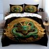 Chinese Dragon Decorative Set Soft Comfortable Duvet Cover Bedding Set Included 1*Duvet Cover & 2*Pillowcases, Gift