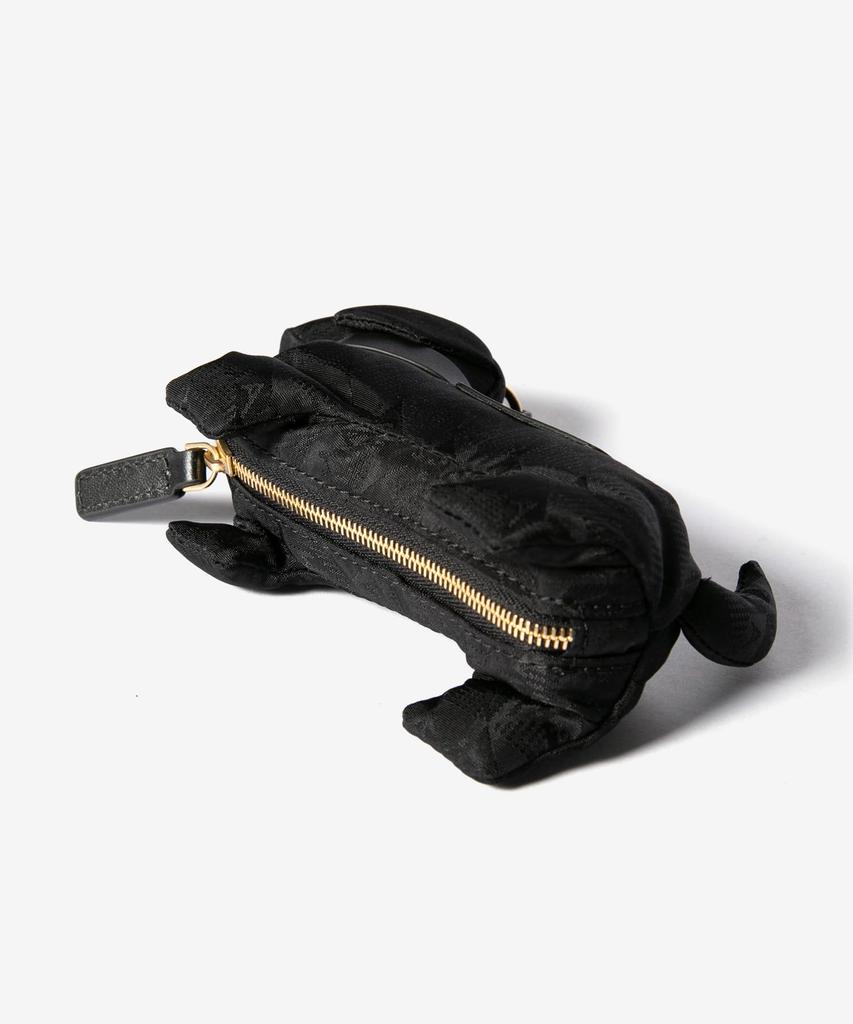 Anya Hindmarch Bag Charm 5050925 Charm Dog Poo Bag in AH Logo Nylon with One Size Calf, Women's, Black, [Used]