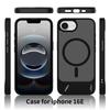 Black Apple 16 Stand Phone Case: 2-in-1 Drop-Proof Magnetic Protective Case for 15 Pro Max.