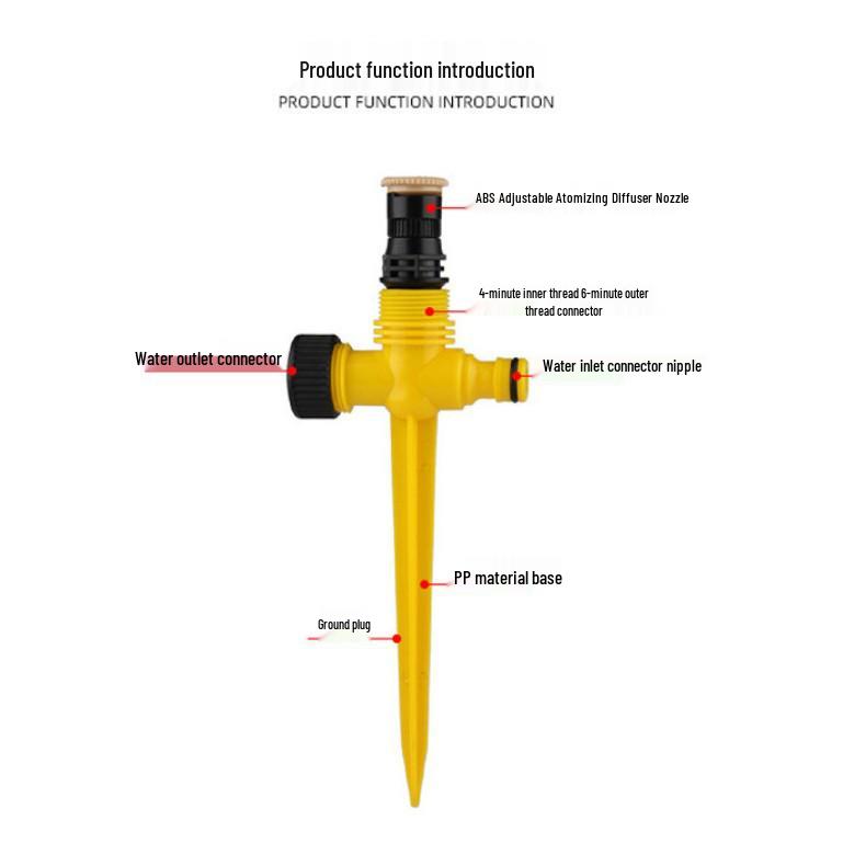 Automatic Rotating Garden Sprinkler Head for Lawn and Flower Irrigation