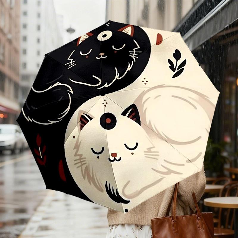 Yin Yang Cats: A Unique and Adorable Umbrella Design   Perfect for Outdoor Adventures, Travel Accessories, and Gift Ideas 120