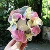 New Children's Ballet Dance Ball Hair Net Cover Girl Snow Gauze Lace Updo Hair Net Hood Flower Drawstring