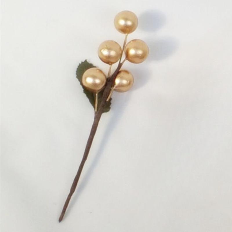 6 Pcs Imitatie Berry DIY Hoed Slingers Rood Fruit Kerst Decoratie Rood Fruit Handgerolde Tak Kerst Accessoires Artificial Decor