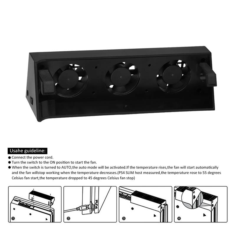 Raffreddatore per Sony Ps4 Ps 4 Slim Fan Console Accessori Base di raffreddamento Accessori Supporto per videogiochi Controllo