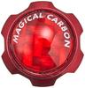 HASEPRO Magical Carbon Air Valve Cap Red/Red 4pcs CAV-2R