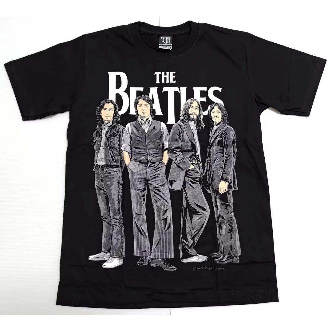 

Винтажная короткорукавная футболка в стиле рок от The Beatles Летняя мода Хлопковая мужская футболка Мужская женская одежда Уличная одежда футболки S