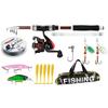 1.8m Lure Fishing Gear Set Sea Fishing Rod Spinning Reel Combo for Hard & Soft Bait for Bottom Fishing Techniques