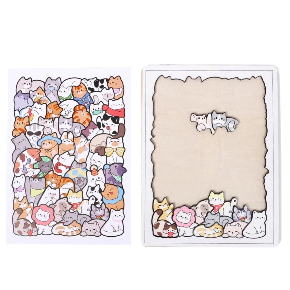 Dinosaur Animal Cats Jigsaw Puzzles Irregular Shaped Animal Shape Puzzles Desk Decoration