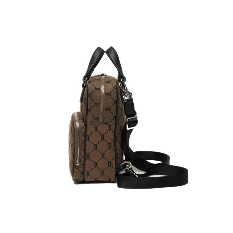 New MLB Monogram Collection Polyester Portable Backpack Mini Unisex Coffee 3ABKS031-43BGD