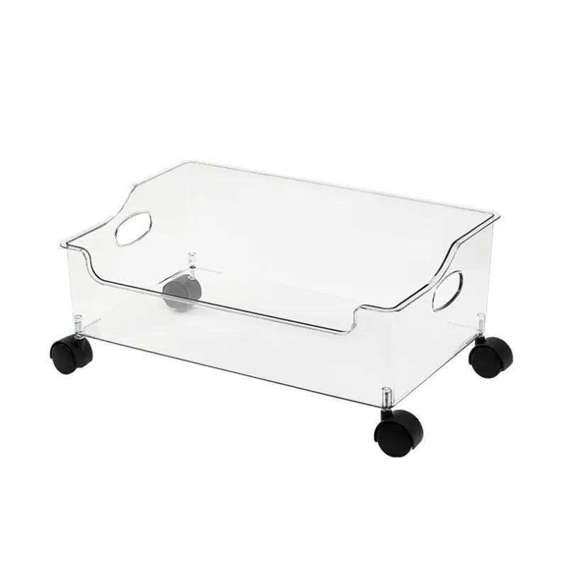 Movable and Portable Book Storage for High School and Middle School Students' Homework Storage Box with Wheels for Classroom Storage