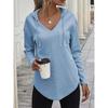 Spring New Women's Casual Fashion Hooded Versatile Long-sleeved Solid Color Sweatshirt
