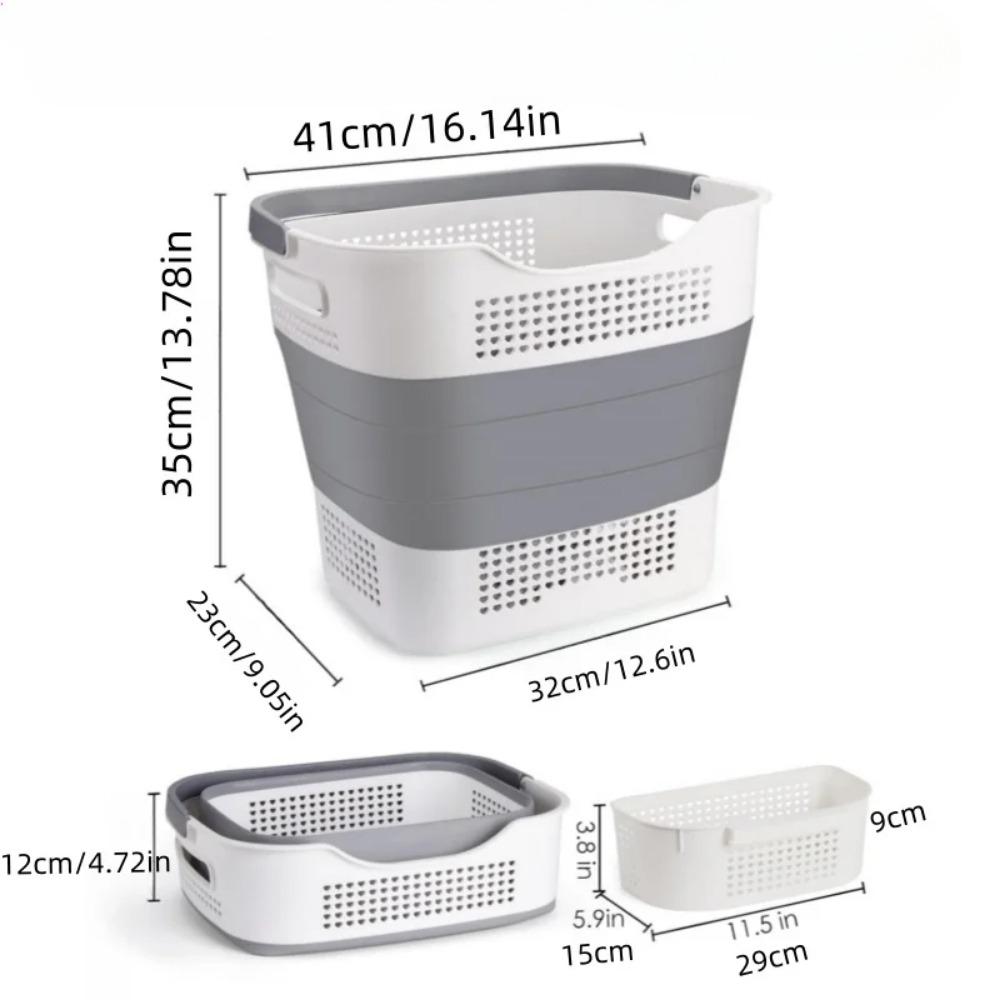 Folding Dirty Clothes Basket Hollow Out Moisture-proof Household Laundry Basket High-capacity Student Dormitory Clothes Baskets