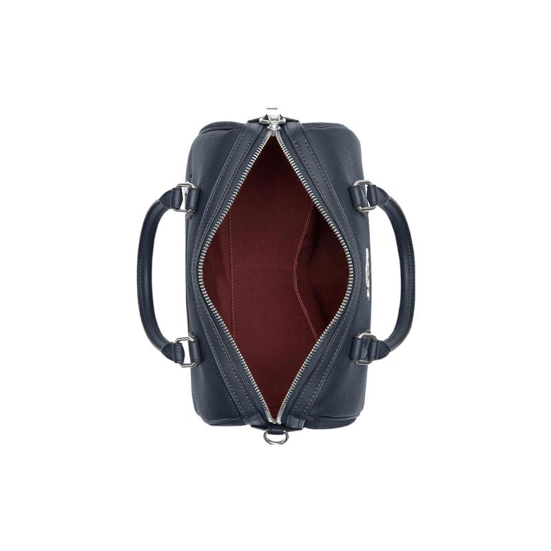 Coach Handtasche Rowan 25 Unifarben Lässiger Komfort Logo Kiesel Reißverschluss Hardware Schnalle Leder Boston Tasche Griff Schulter Crossbody Tasche Mittel