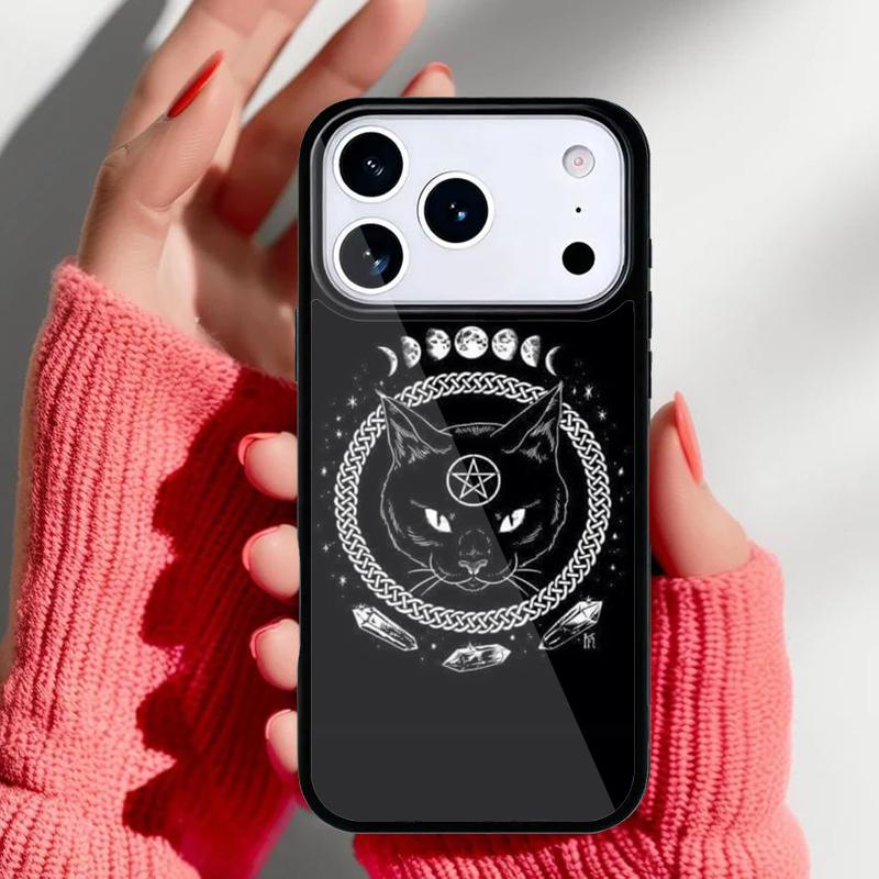 Witchcraft Halloween Cat Dark Witch Phone Case for iPhone 17 Air 16e 15 14 13 Pro Max Back Cover for 12 11 Pro Coque