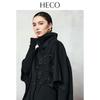 HECO Women's Chinese Style Embroidered Wool Coat