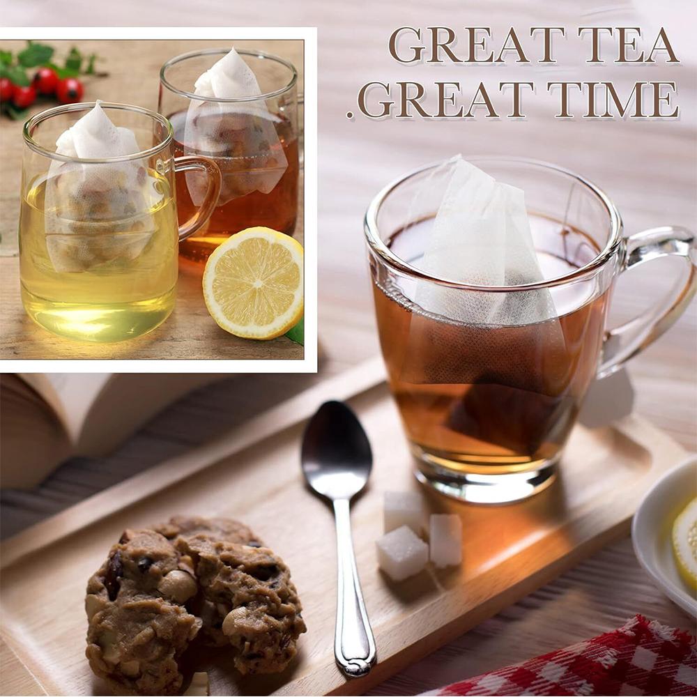 New 600Pcs 7cm x 9cm Disposable Tea Bags w/Drawstring For Loose Tea Coffee Spice DIY