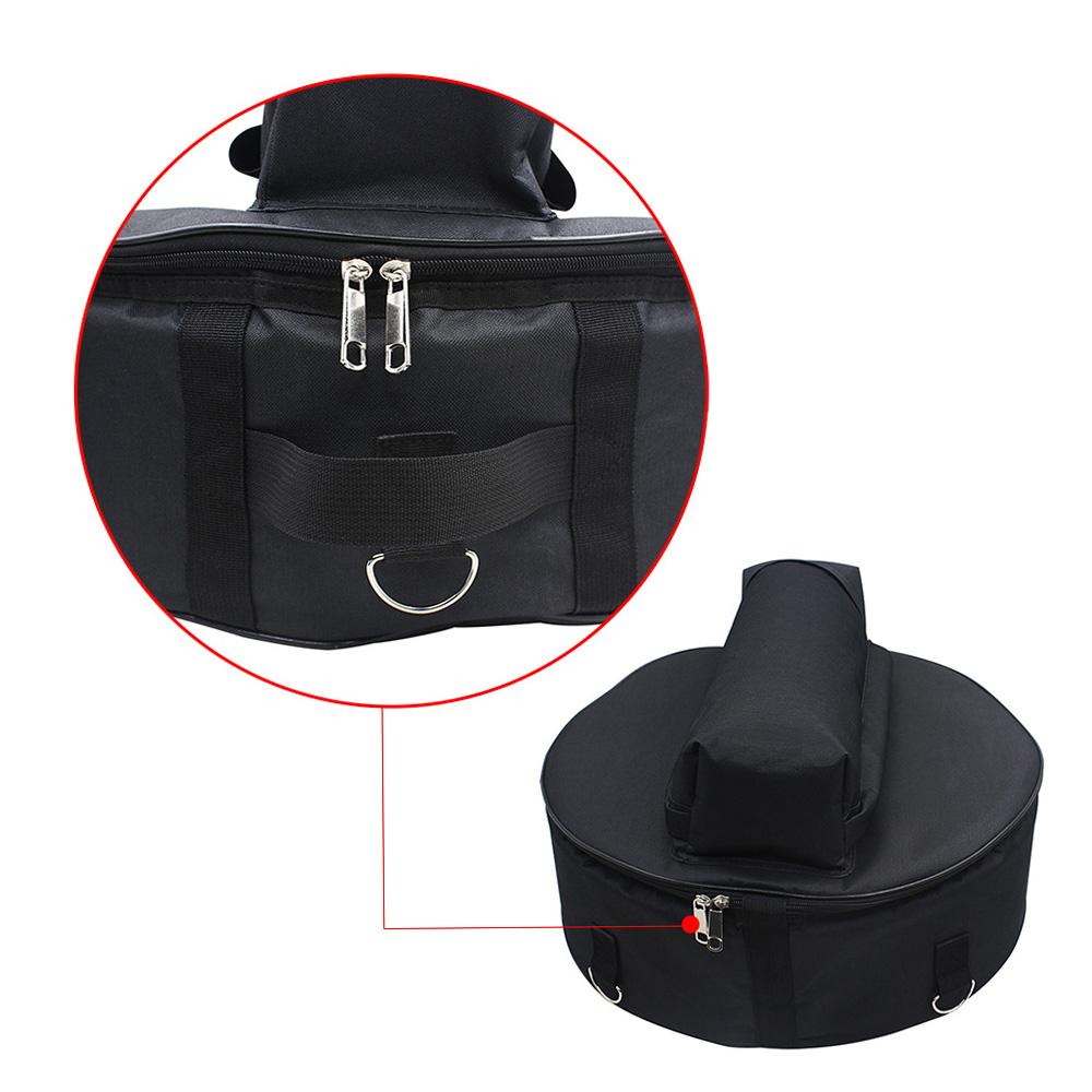 Durable 14 Inch Snare Drum Bag Backpack Case with Shoulder Strap Outside Pockets