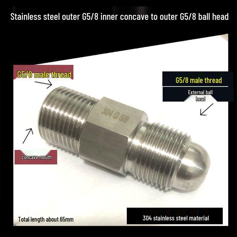 Riduttore di Pressione Ossigeno - Valvola con Filettatura Femmina G5/8 a Raccordo Maschio 5/8 in Rame