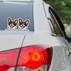 Two Tricolor Corgi Car Stickers Waterproof Vinyl Decals Auto Body Window Bumper Decor Motorcycle Helmet Stickers TM227