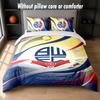 Bolton Wanderers FC Design Bed Bedding Set 1 Duvet Cover + 2 Pillowcases Soft Breathable Household Bed Linens