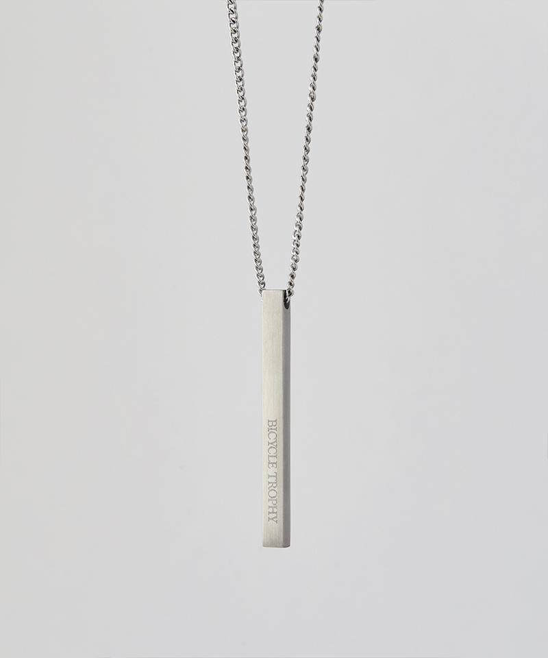 Bicycletrophy S.S Chain Necklace 04 (Surgical Steel Square Bar Pendant Necklace)
