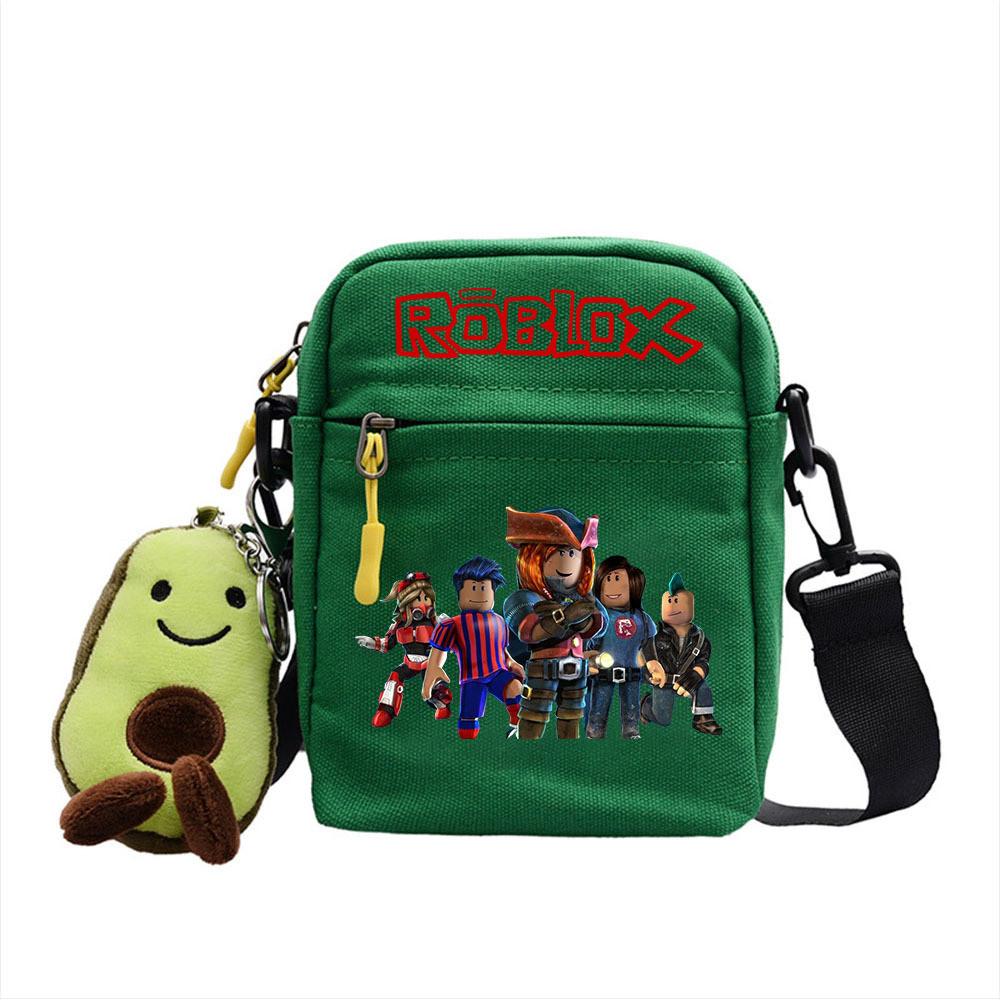 Plátěná taška přes rameno Roblox s potiskem herní postavičky pro běžné cestování a do školy
