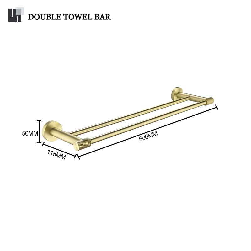 Brushed Gold Stainless Steel Knurling Towel Bar Holder Toilet Roll Holder Bathrobe Hook Hanger Towel Holder Bathroom Accessories