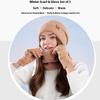 3pcs Acrylic Scarf Gloves Stay Cozy And Womens Winter Hat Set 3pack/lot Knitted screen Gloves Men And Women 3-in-1